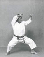 Jodan-Tate-Uke sinistro<br>Jodan-Kamae destro in posizione Ko-Kutsu-Dachi