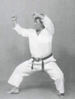 Jodan-Tate-Uke destro<br>Jodan-Kamae sinistro in posizione Ko-Kutsu-Dachi