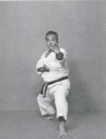 avanzando Ko-Kutsu-Dachi<br>Chudan-Shuto-Uke sinistro
