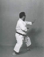 avanzando a 45°<br>Ko-Kutsu-Dachi<br>Chudan-Shuto-Uke sinistro