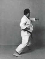 Tsuki sinistro<br>Zen Kutsu Dachi